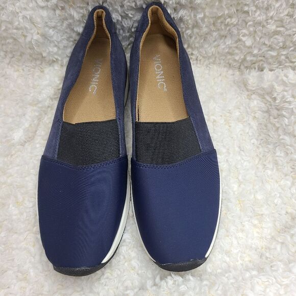 Vionic‎ Cameo Navy suede slip on casual sneaker 8.5 - Picture 3 of 6